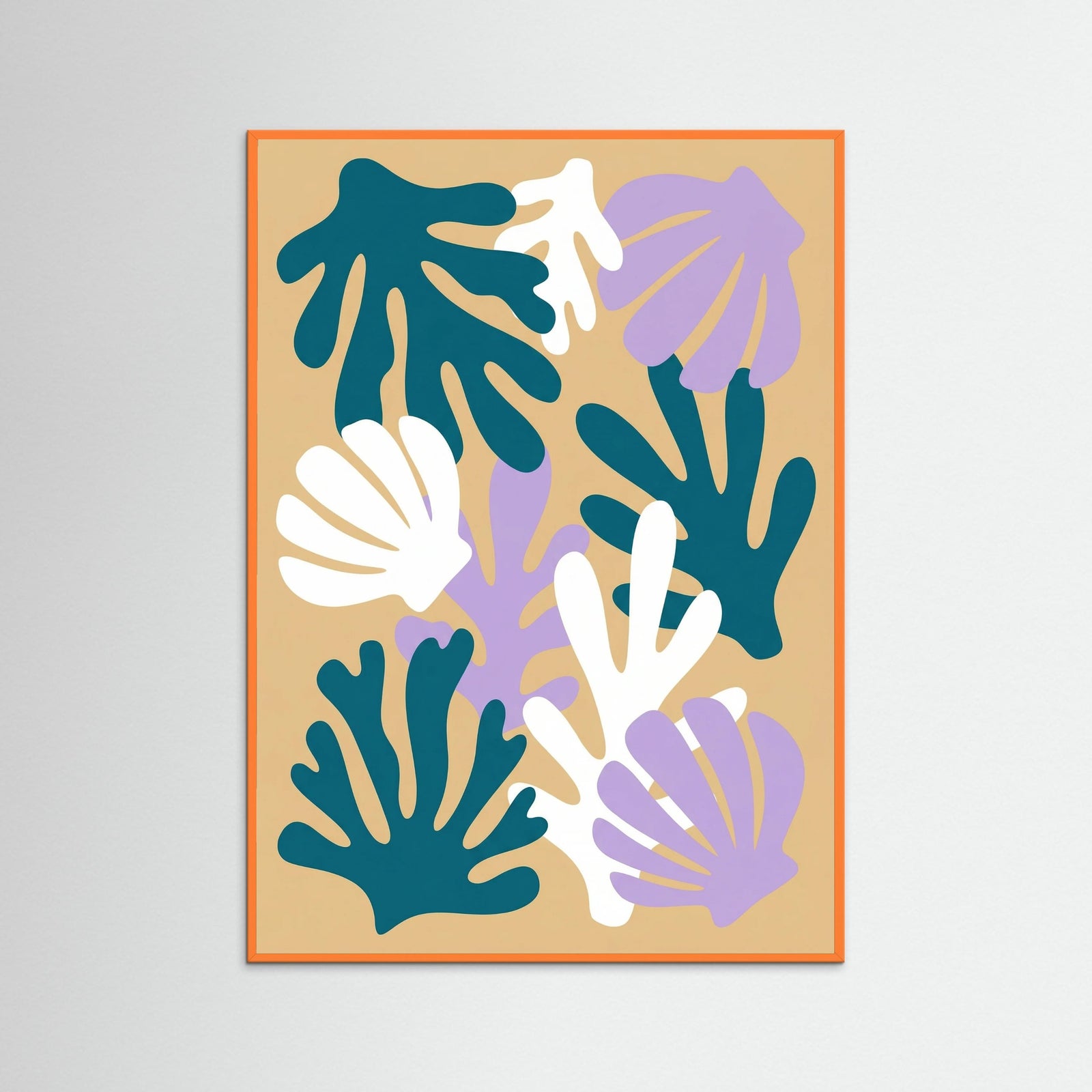 Orange Wood Cutout Botanicals
