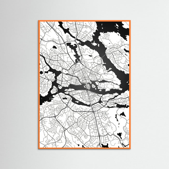 Orange Wood Danish Cityscape
