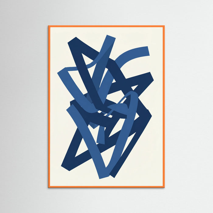 Orange Wood Deep Blue Strands