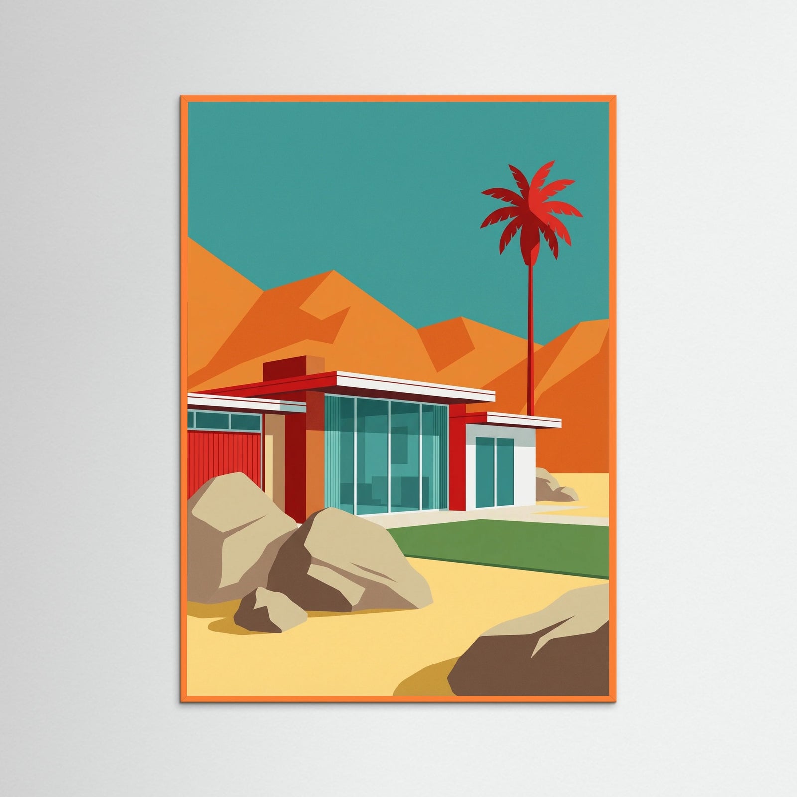 Orange Wood Desert Modernism