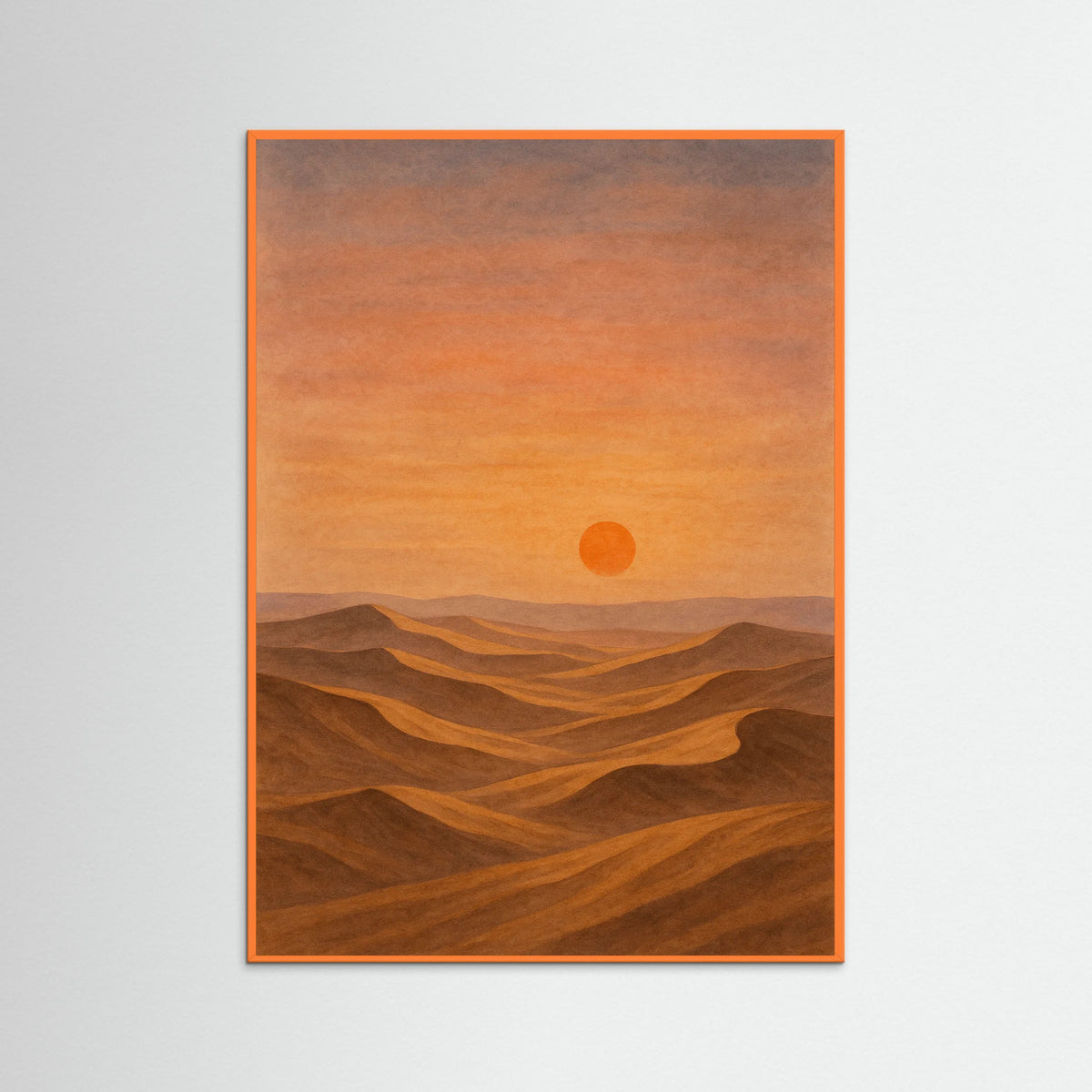 Orange Wood Desert Silence
