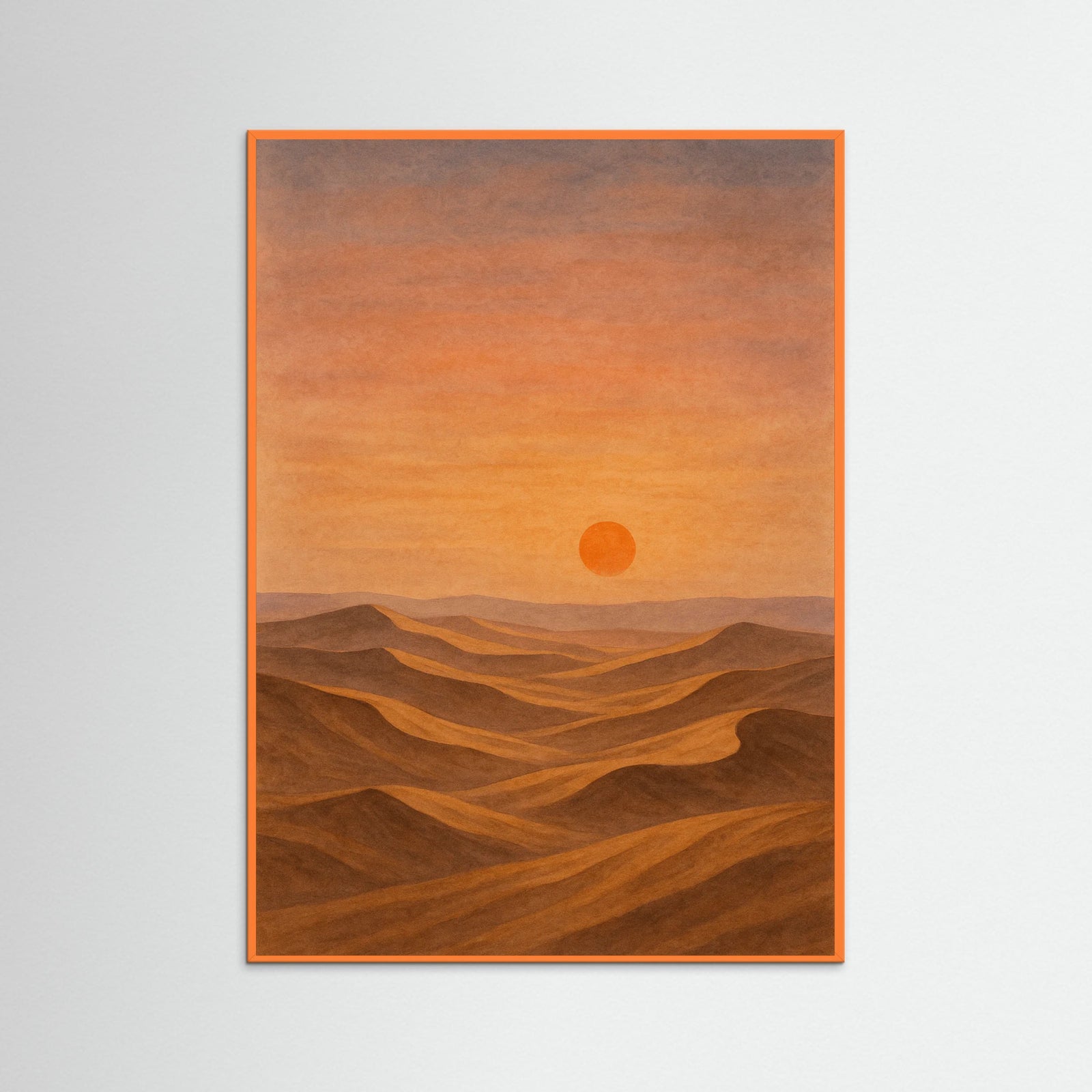 Orange Wood Desert Silence