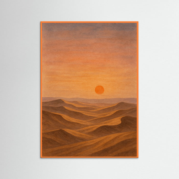 Orange Wood Desert Silence