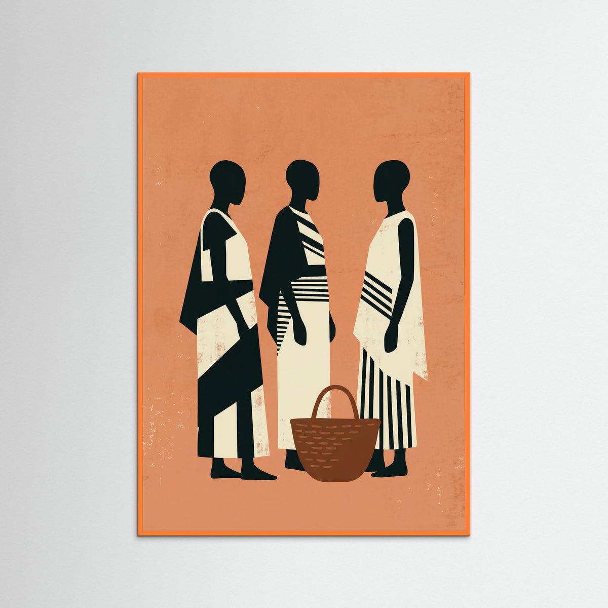 Orange Wood Desert Woman