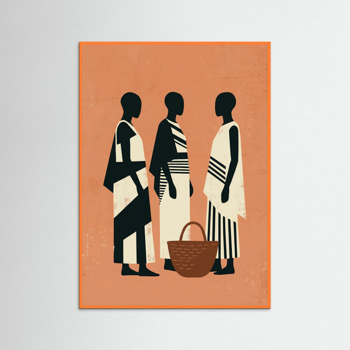 Orange Wood Desert Woman
