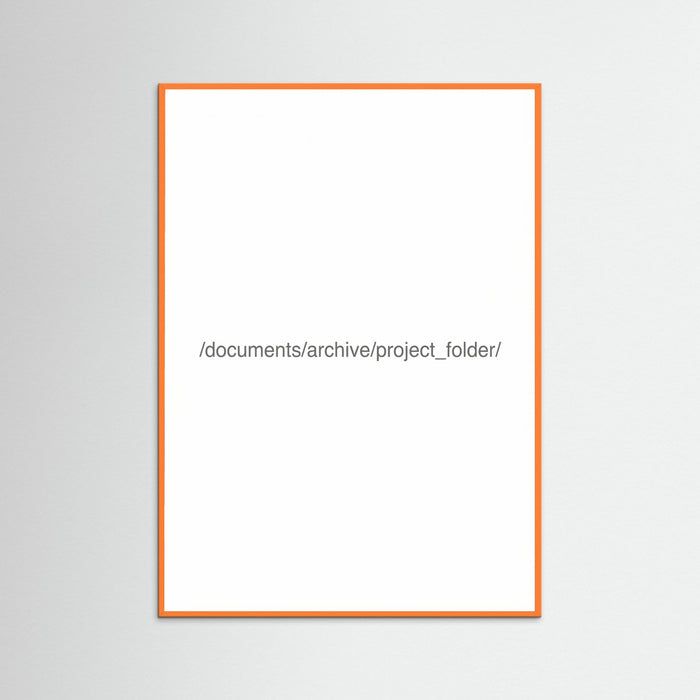 Orange Wood Digital File Label