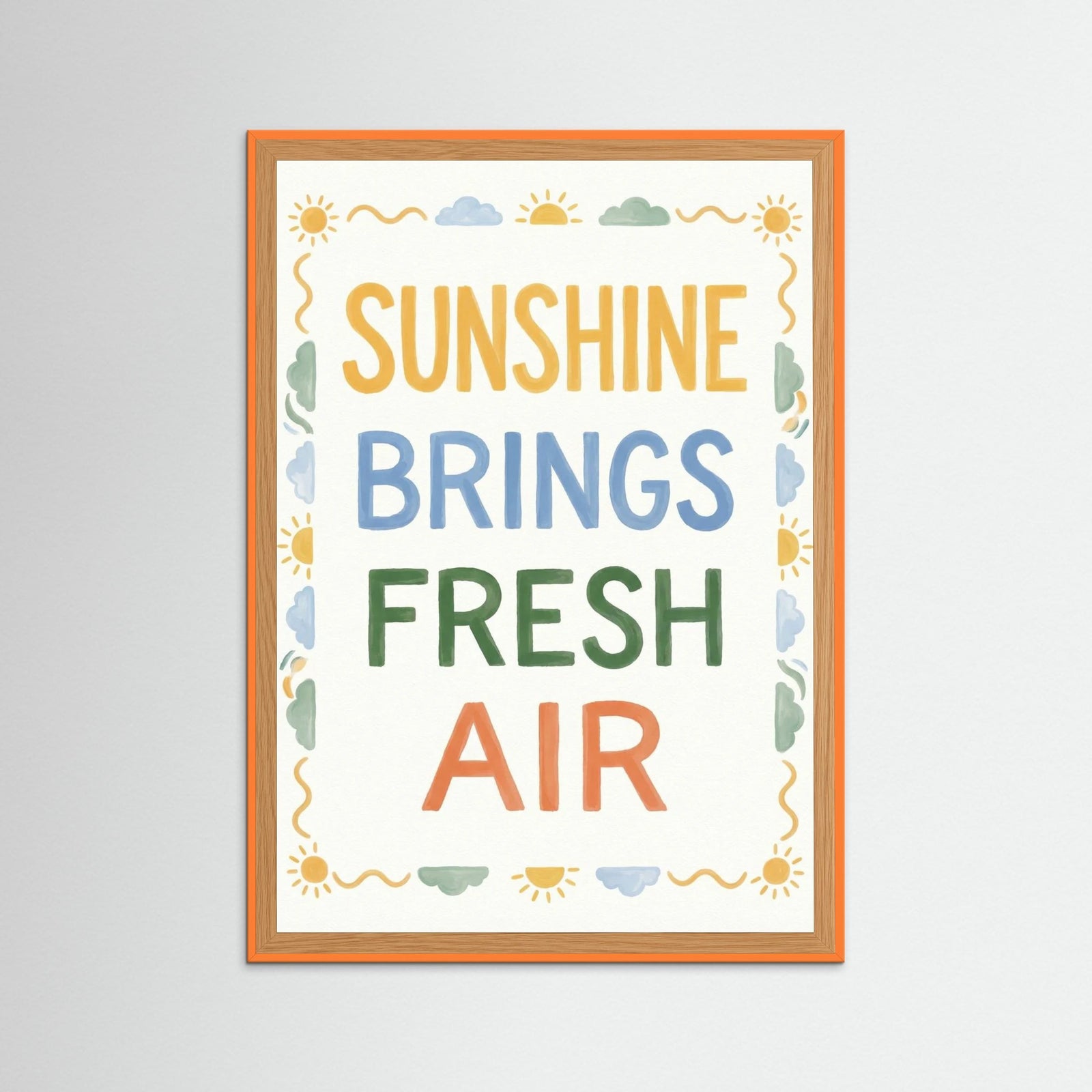 Orange Wood Dinner Party Affirmation