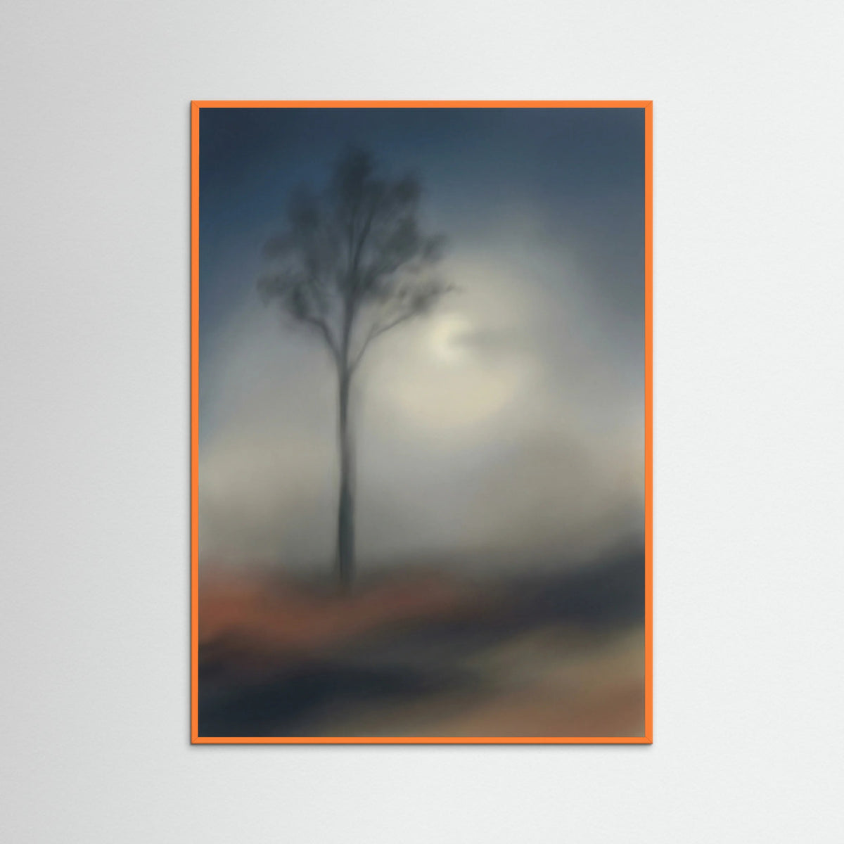Orange Wood Distant Calm