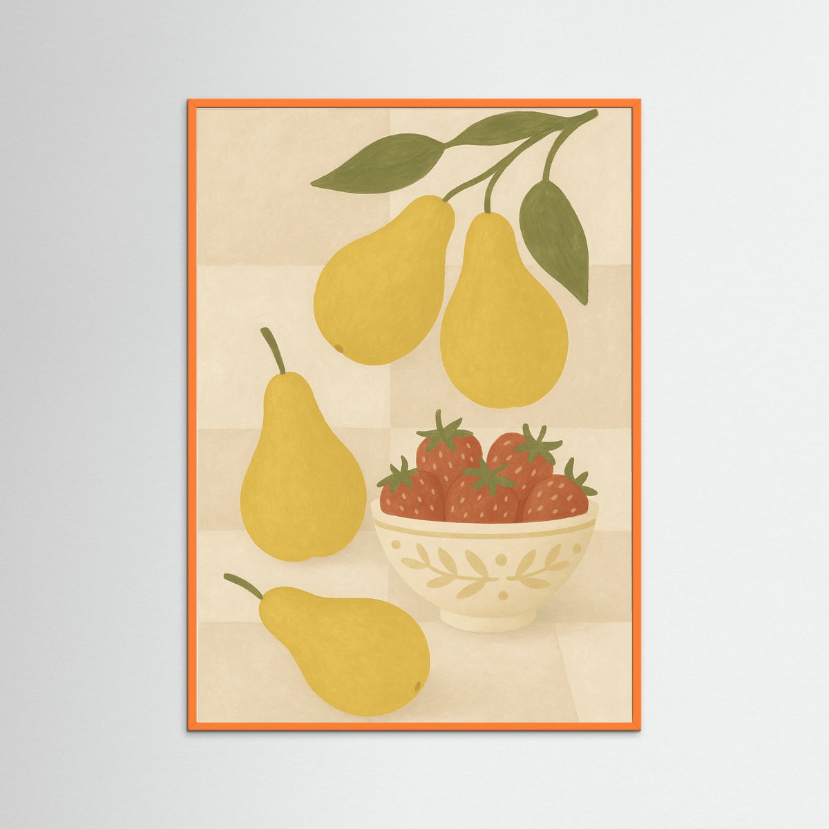 Orange Wood Distinct Plate Arrangement