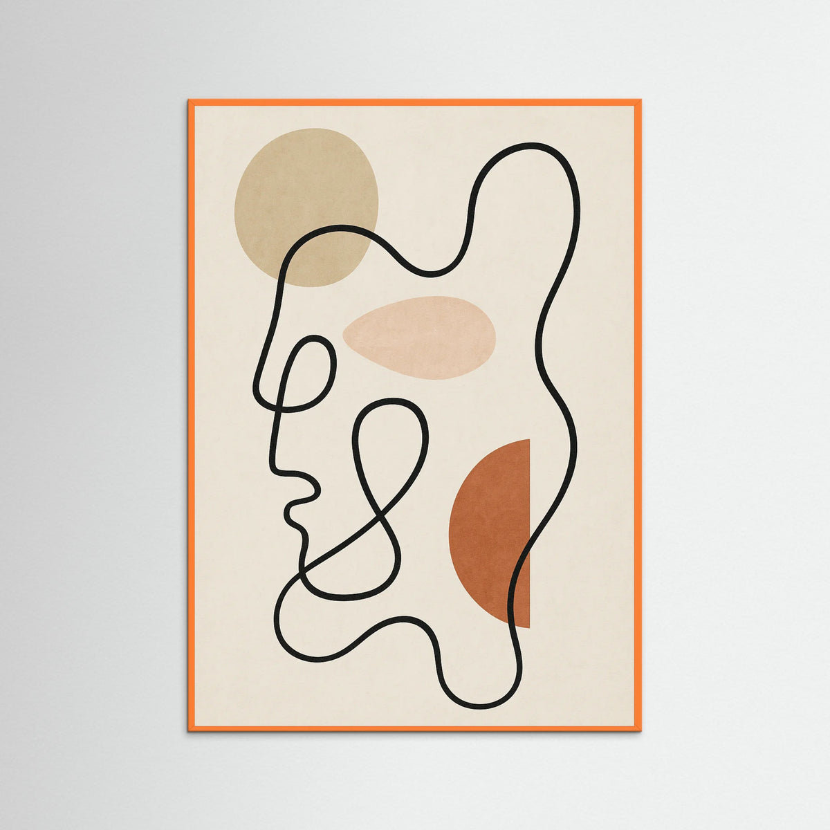 Orange Wood Dreamlike Outline