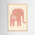 Orange Wood Dreamy Elephant