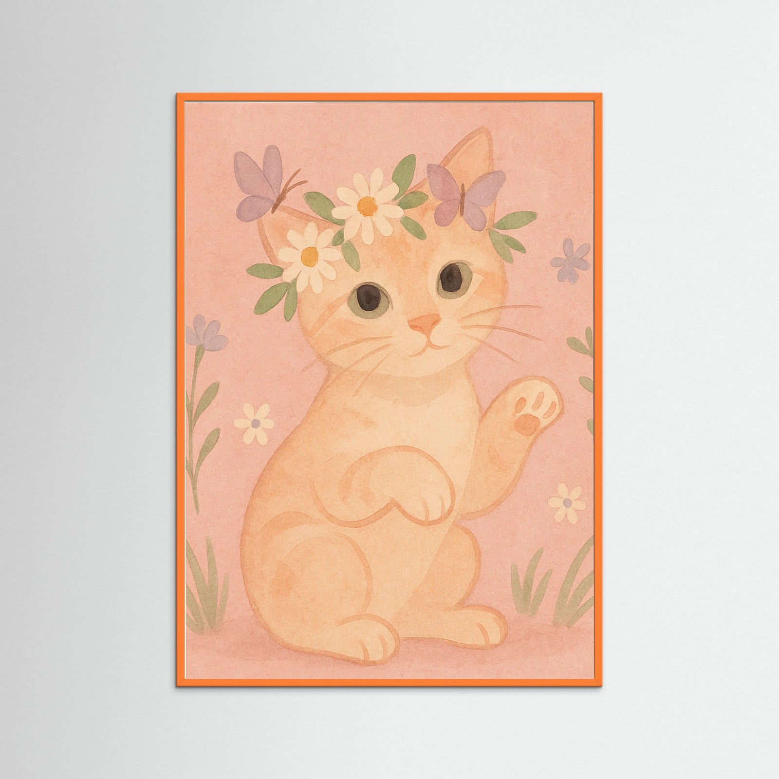 Orange Wood Dreamy Kitten