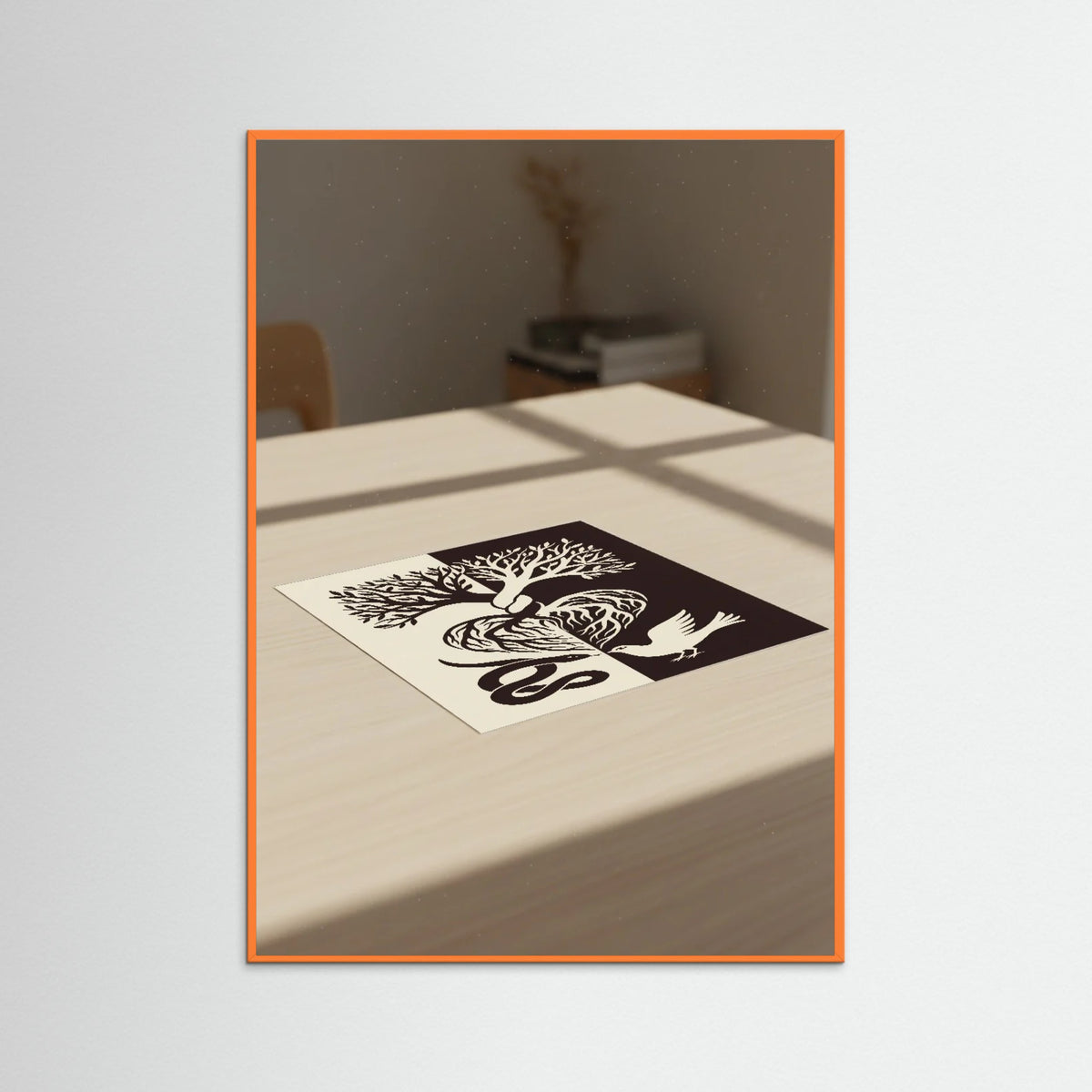 Orange Wood Dual Embrace