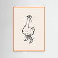 Orange Wood Duck wearing Western Boots Poster