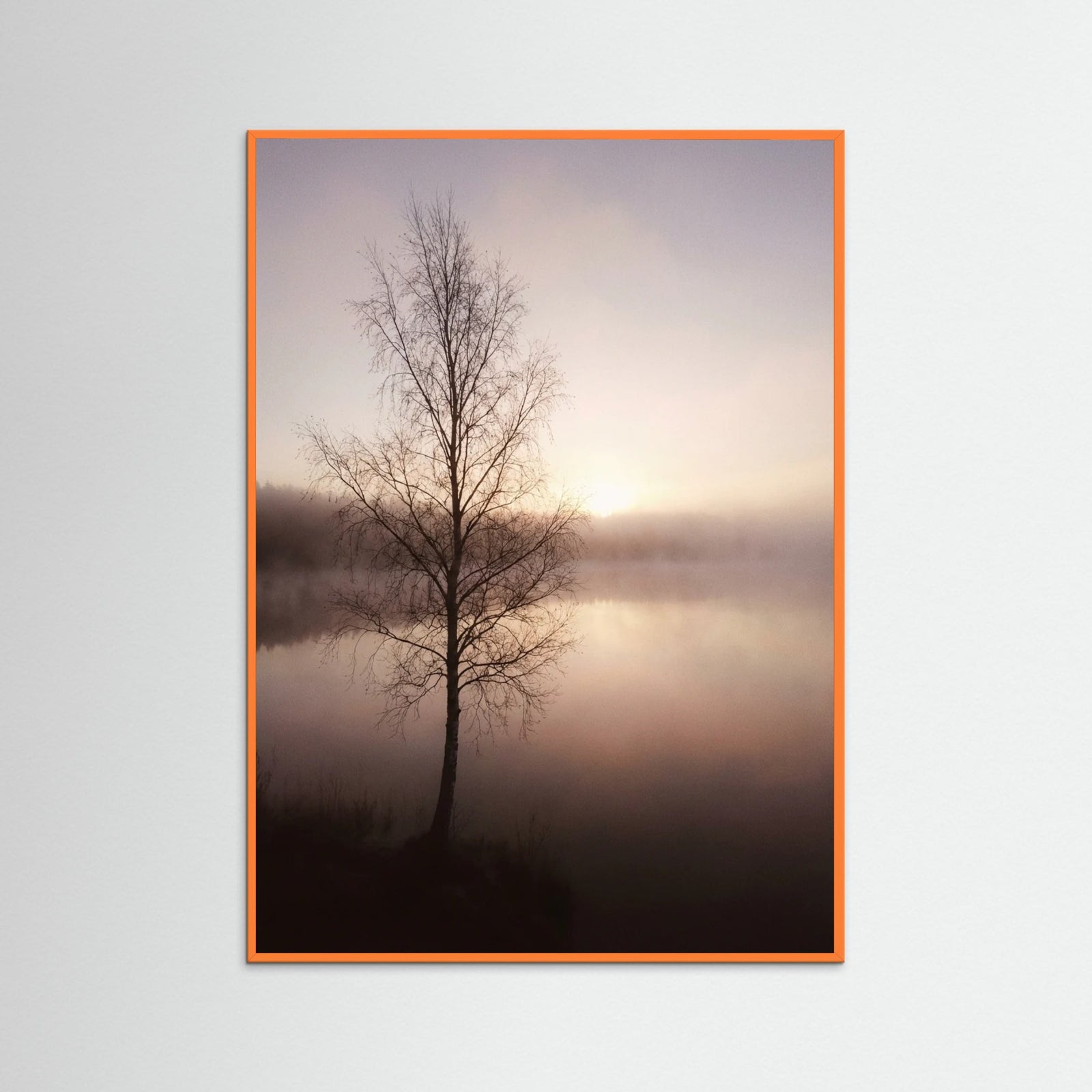 Orange Wood Dusk Embrace