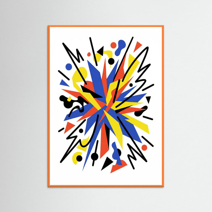 Orange Wood Dynamic Abstract Symphony