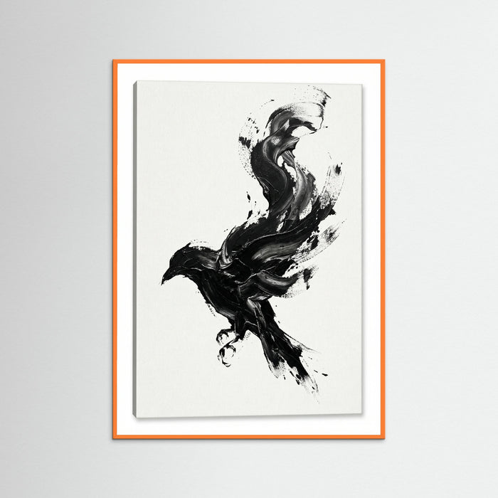 Orange Wood Dynamic Brushstroke