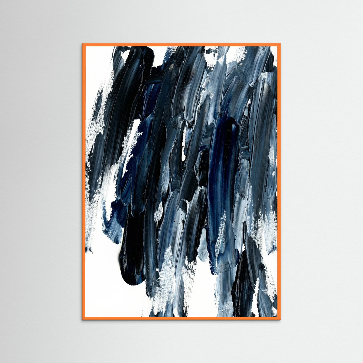 Orange Wood Dynamic Brushstrokes