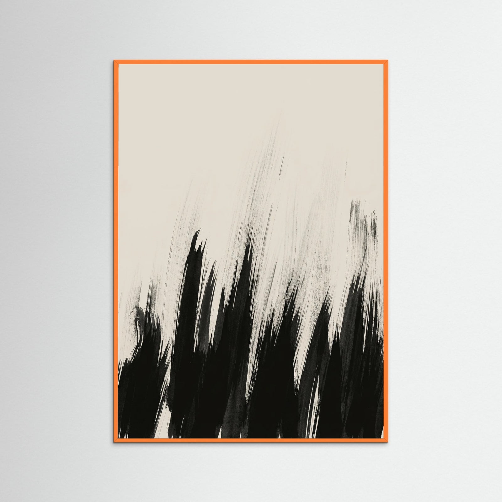 Orange Wood Dynamic Brushstrokes