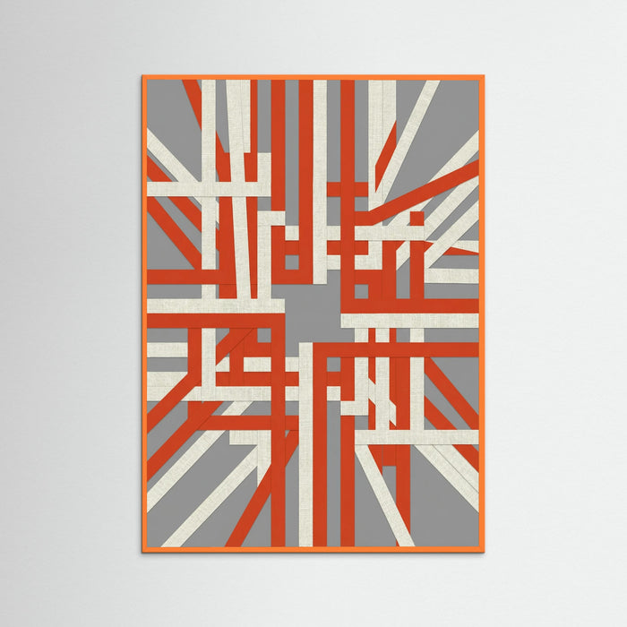 Orange Wood Dynamic Crimson Lines
