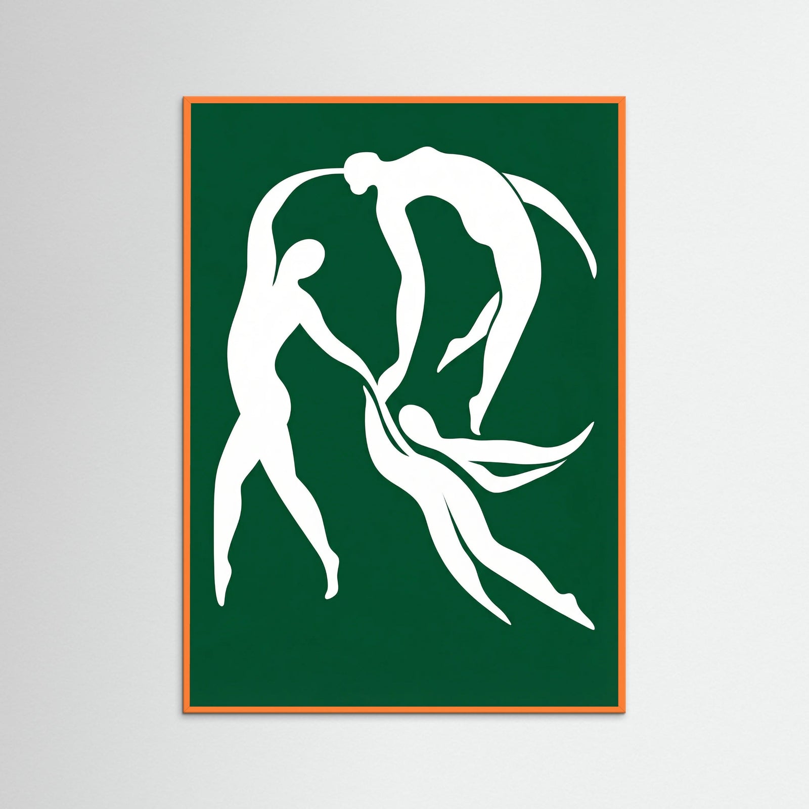 Orange Wood Dynamic Embrace