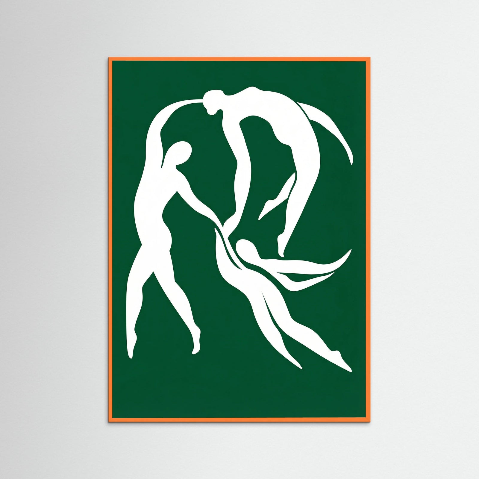 Orange Wood Dynamic Embrace
