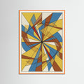 Orange Wood Dynamic Geometric Forms