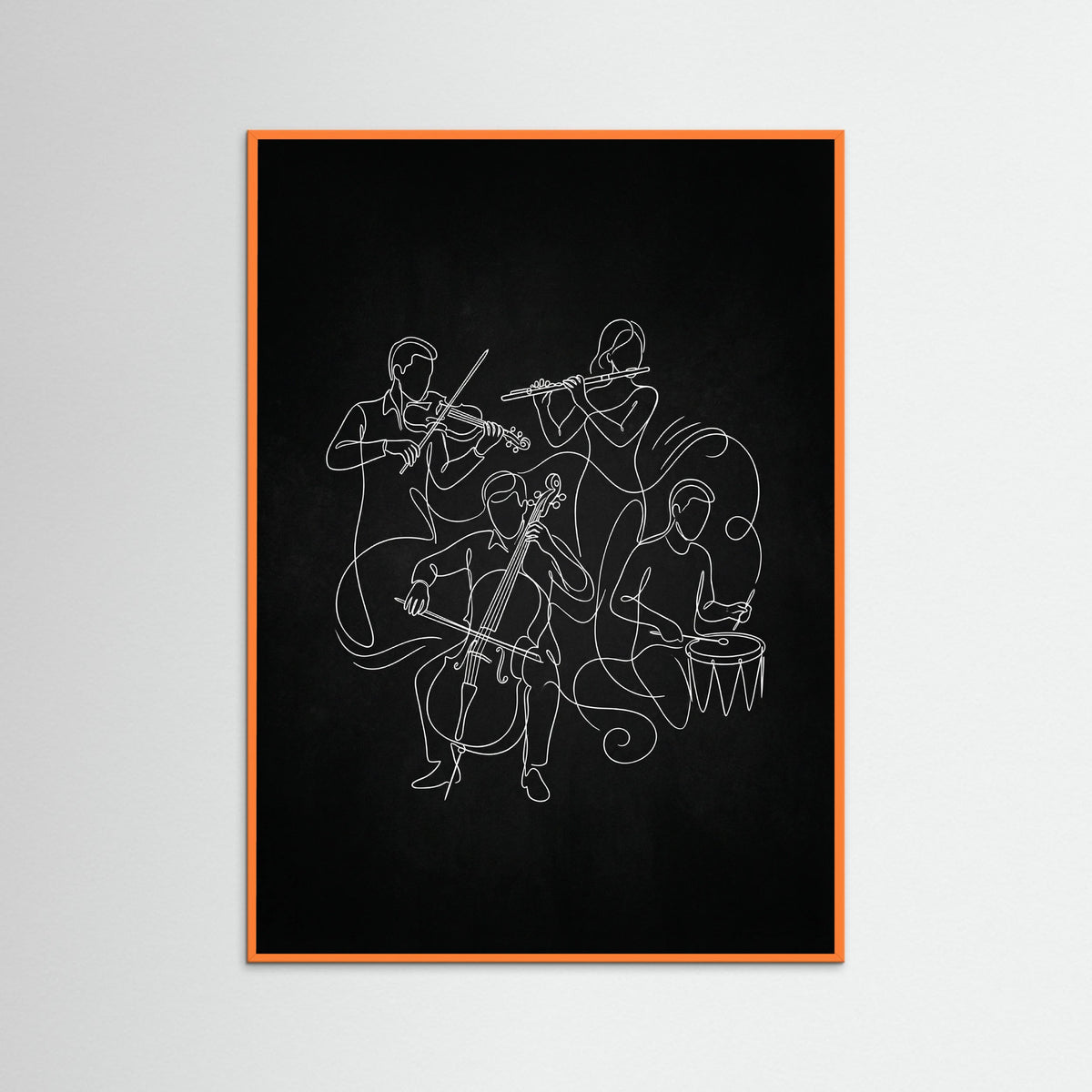 Orange Wood Dynamic Human Forms