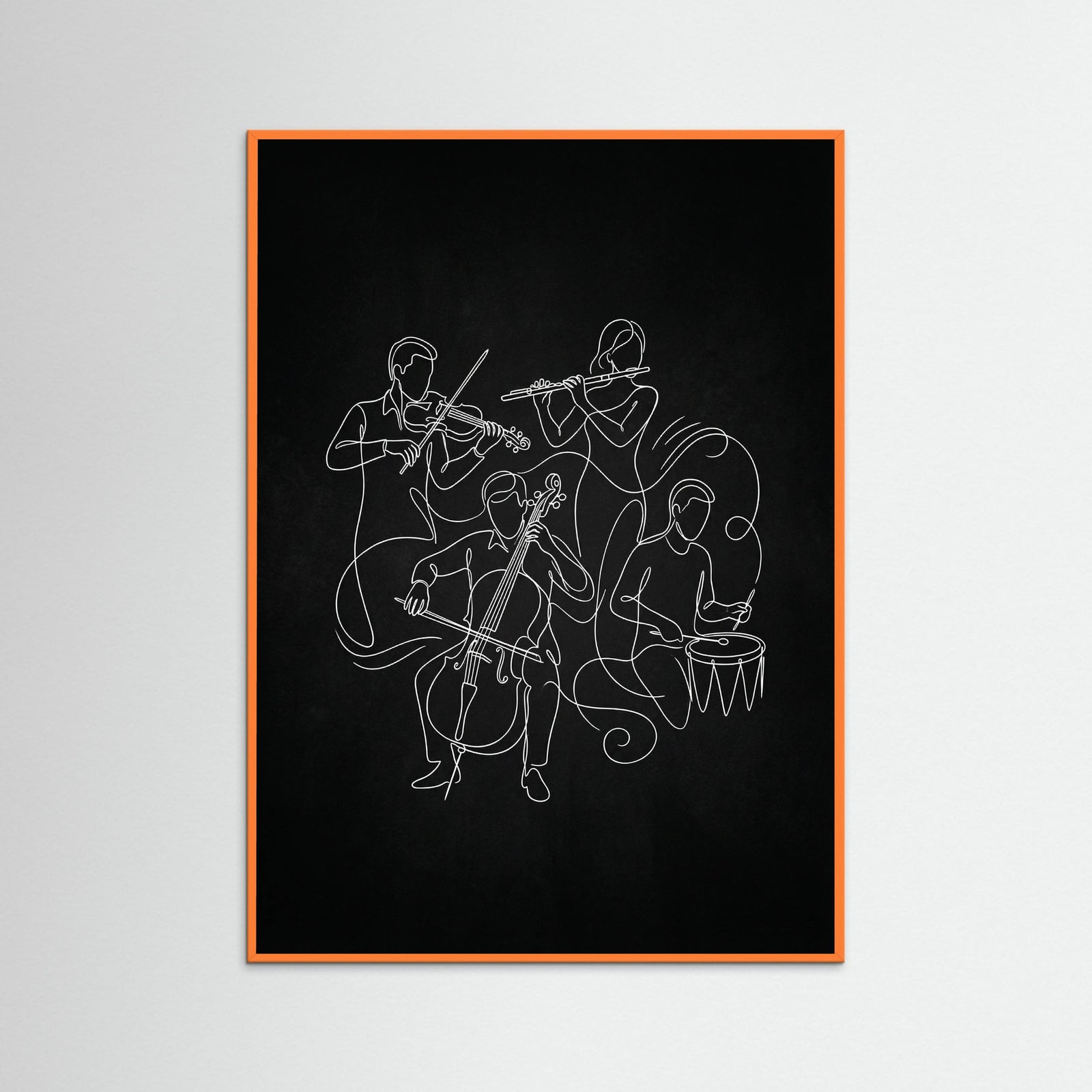 Orange Wood Dynamic Human Forms