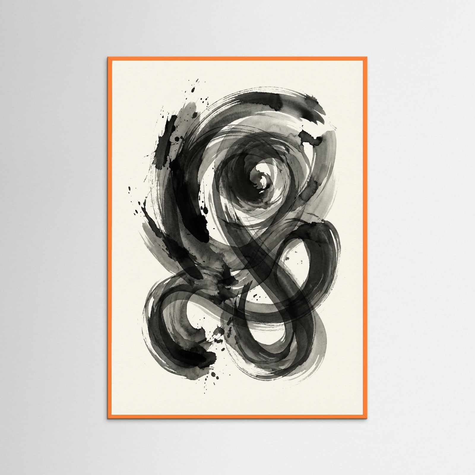 Orange Wood Dynamic Inkwork