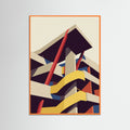 Orange Wood Dynamic Interior Forms