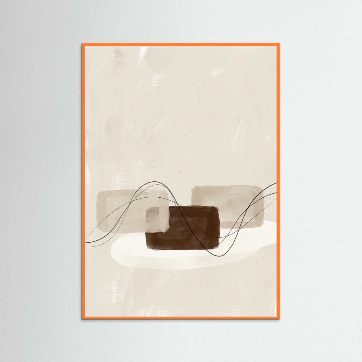 Orange Wood Earthen Abstraction