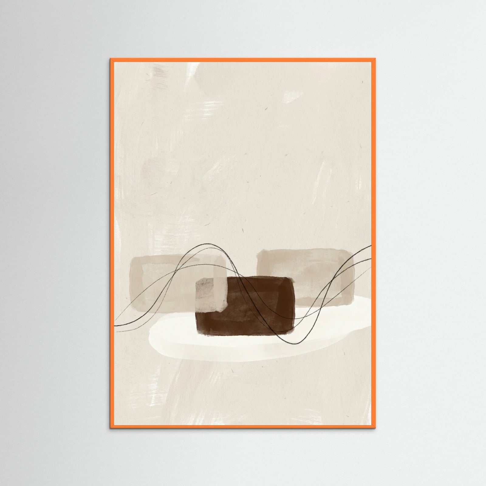 Orange Wood Earthen Abstraction