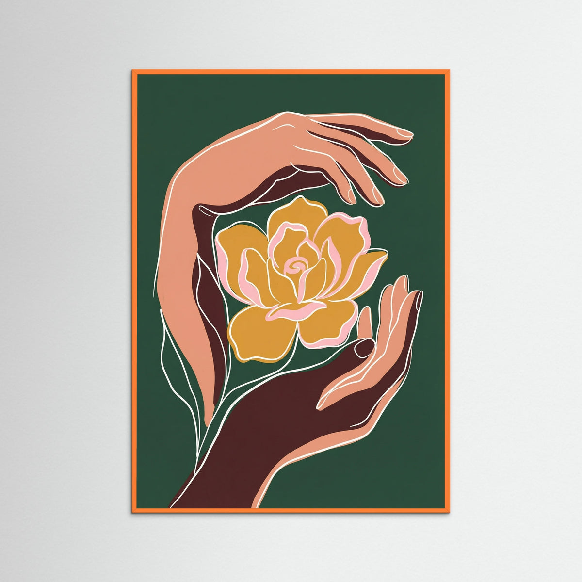 Orange Wood Earthen Embrace