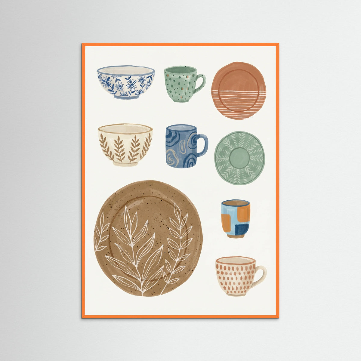 Orange Wood Earthen Vessels