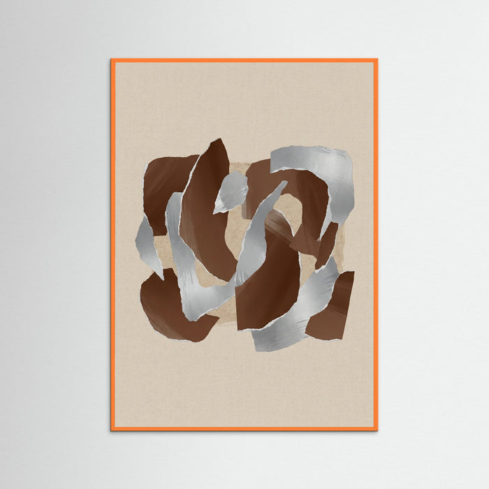 Orange Wood Earthy Abstraction