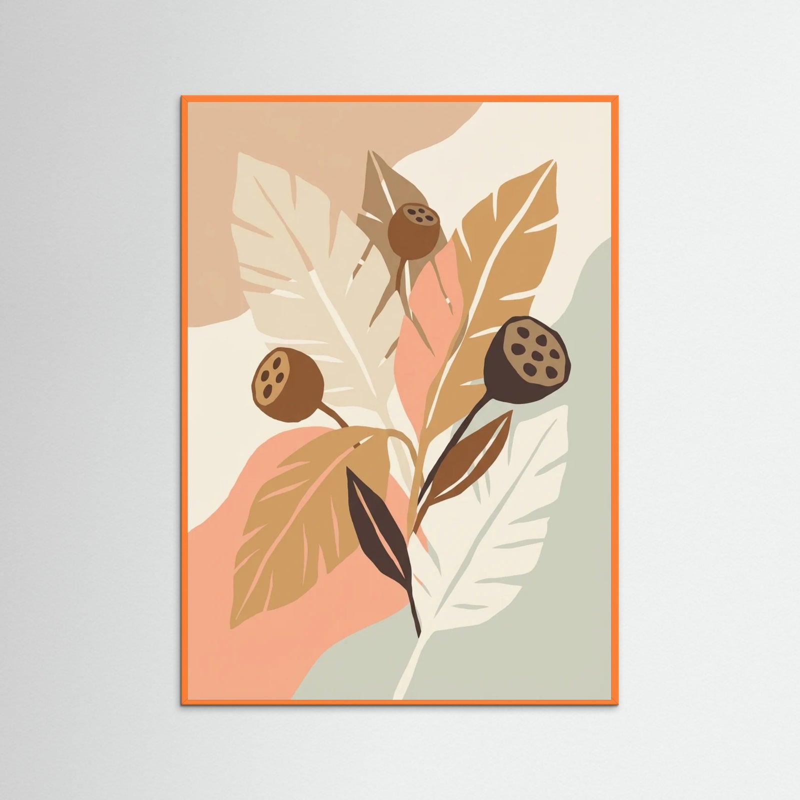 Orange Wood Earthy Petals