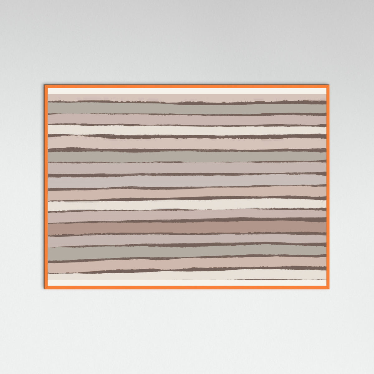 Orange Wood Earthy Stripes Poster