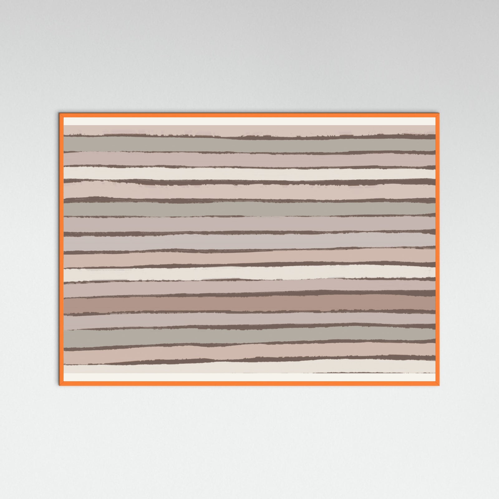 Orange Wood Earthy Stripes Poster