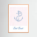 East Coast Anchor Poster – plakat og kunsttryk