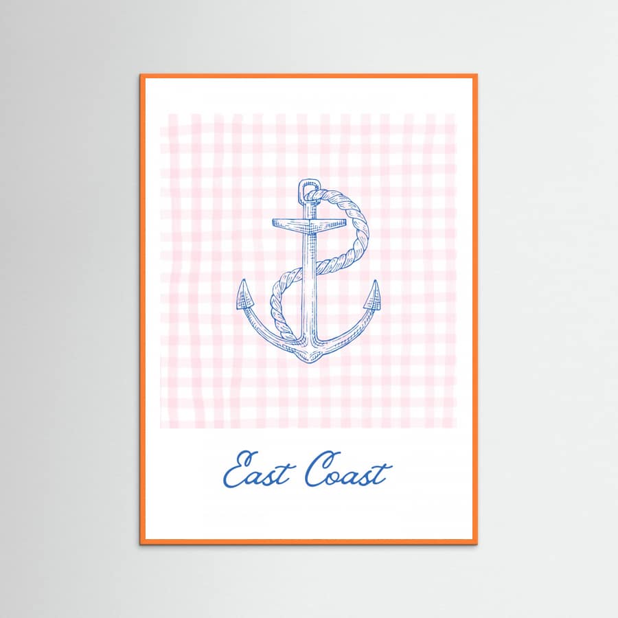 East Coast Anchor Poster – plakat og kunsttryk