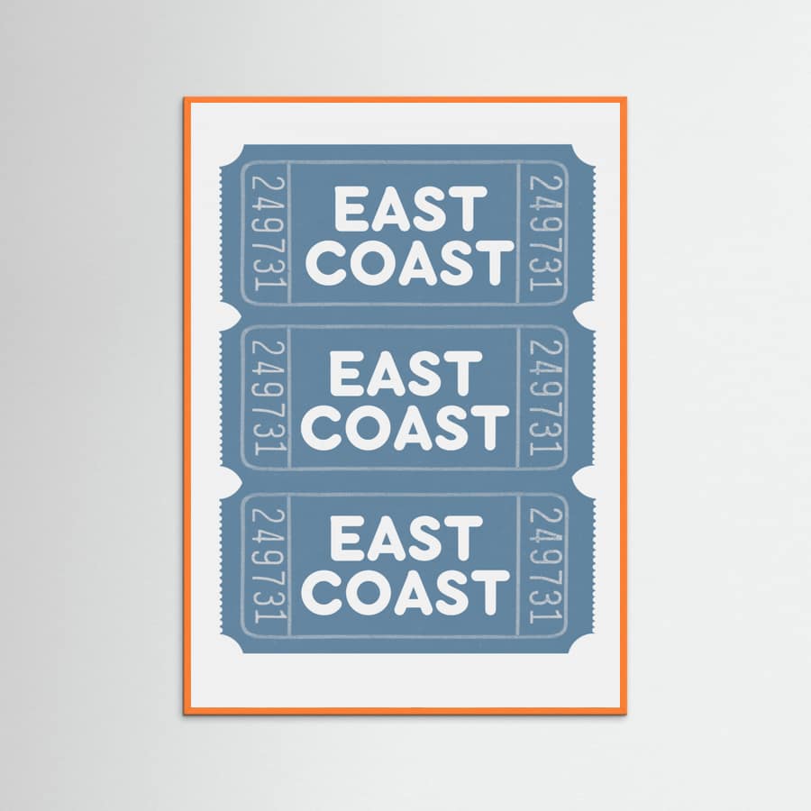 East Coast Tickets Poster – poster and art print