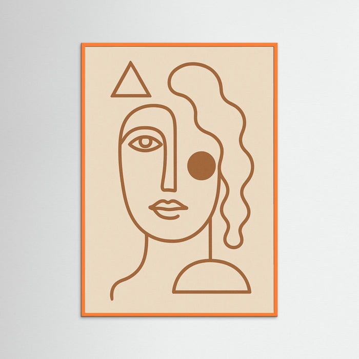 Orange Wood Elegant Curve