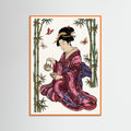 Orange Wood Elegant Fan Dance
