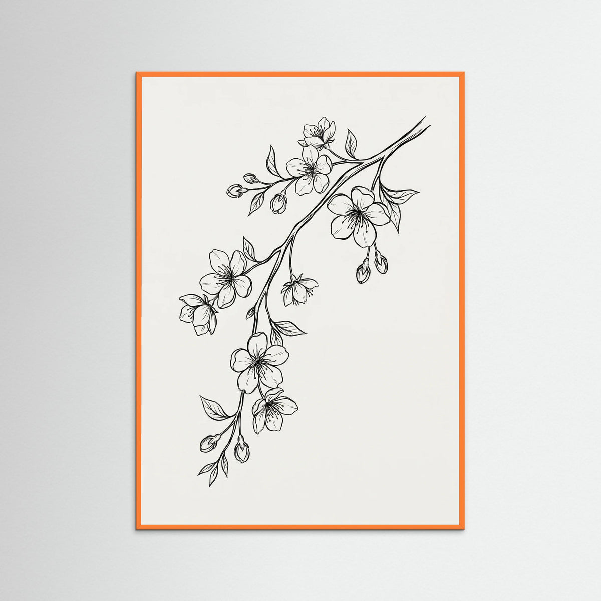 Orange Wood Elegant Florals
