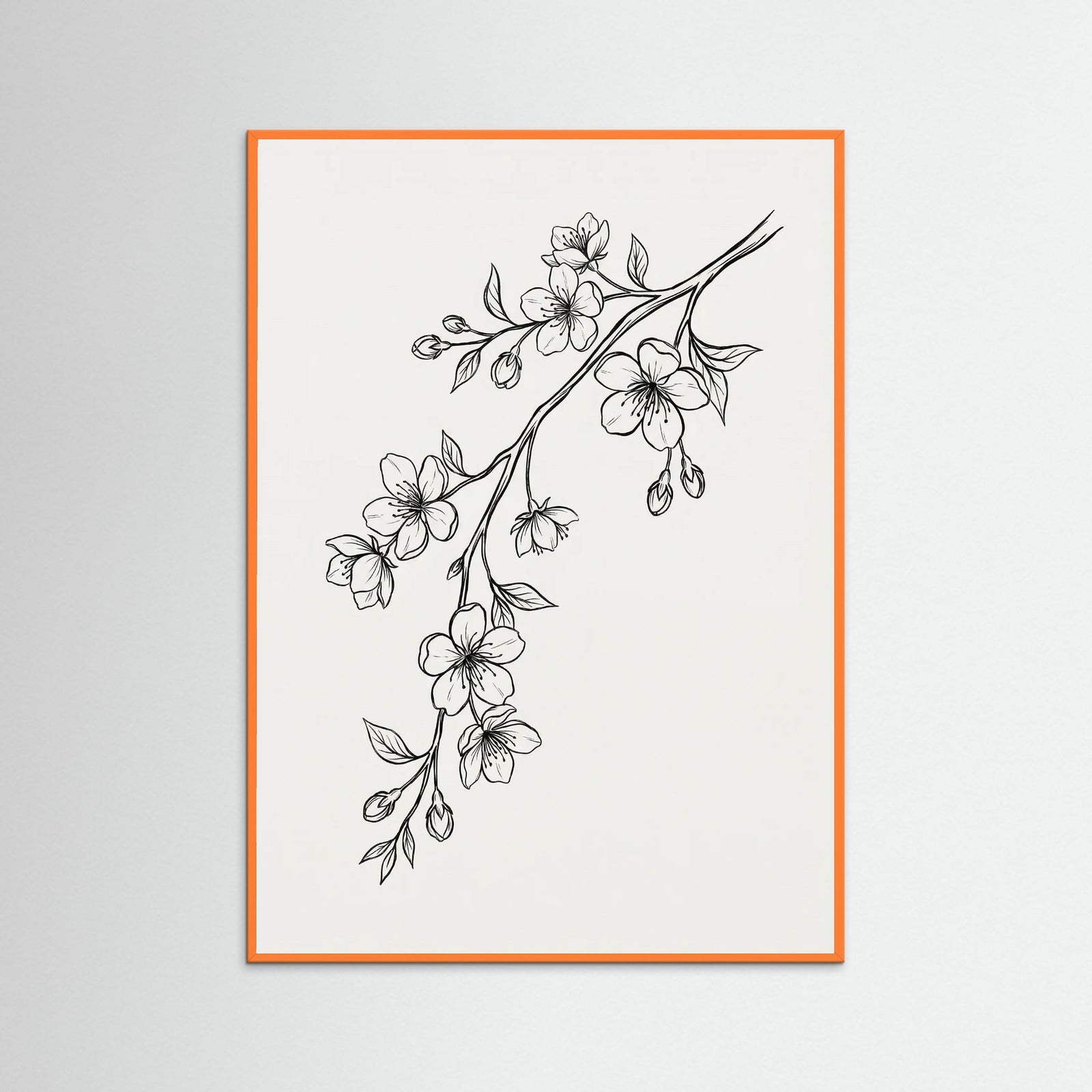 Orange Wood Elegant Florals