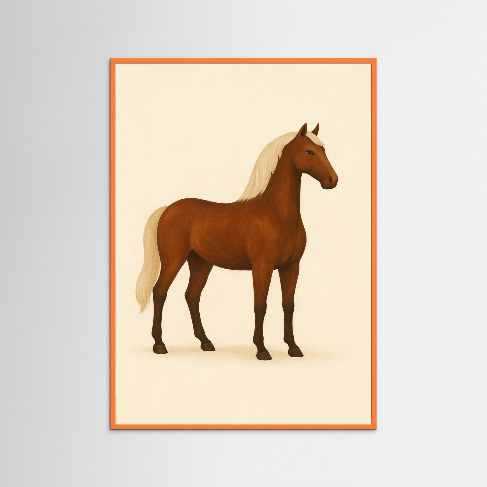 Orange Wood Elegant Horse