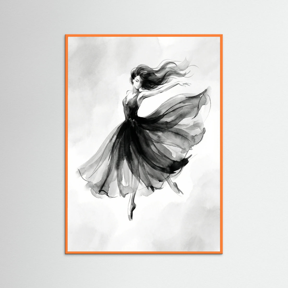 Orange Wood Elegant Silhouette