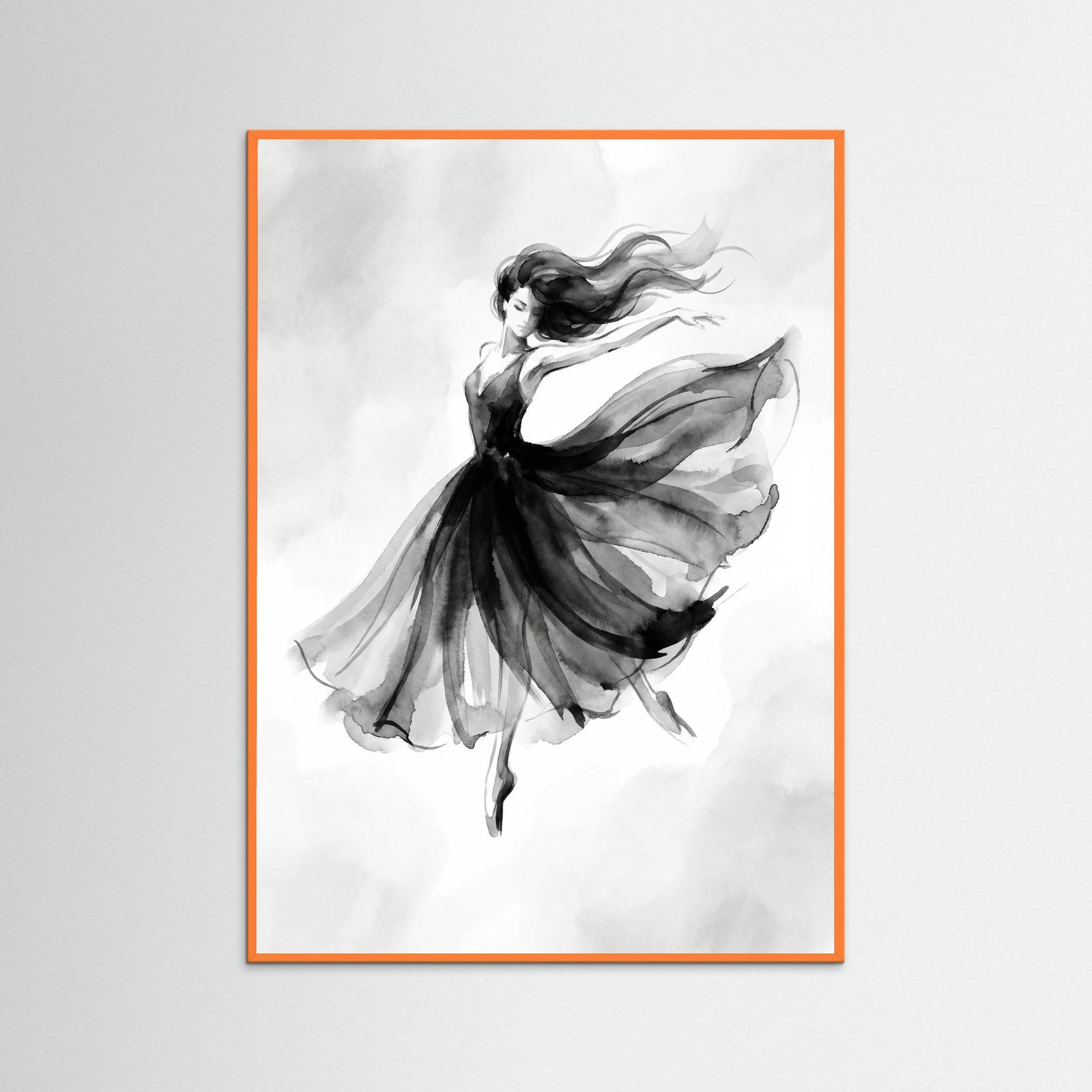 Orange Wood Elegant Silhouette
