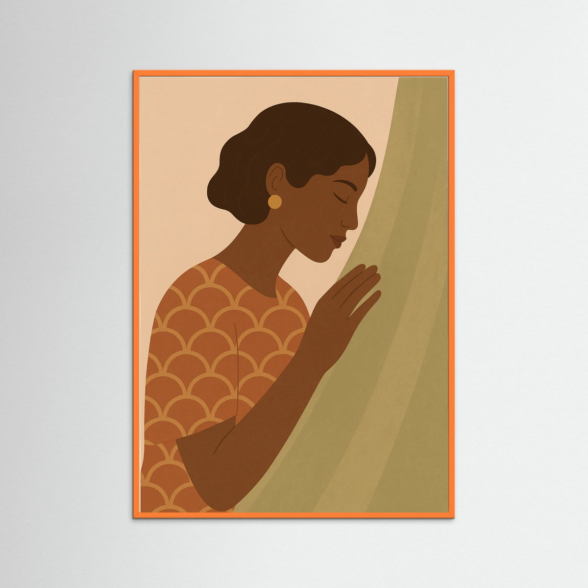 Orange Wood Embrace of Tranquility